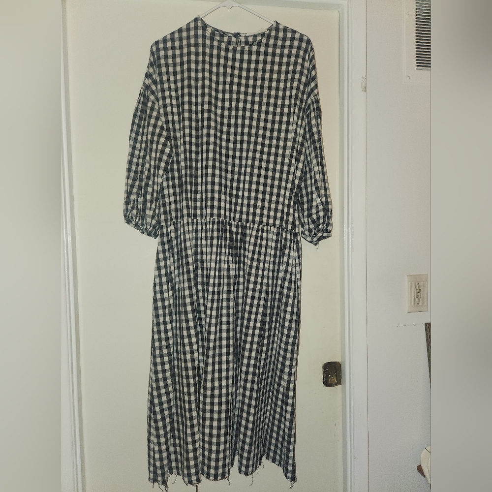 April Meets October May Dress - Black Gingham